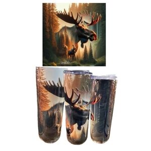 Moose Design Tumbler - Brown